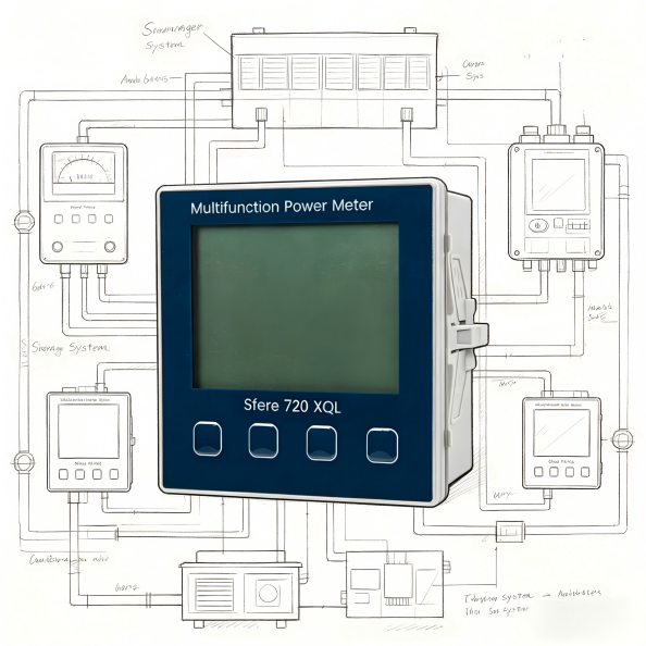 Class S digital power quality analyzer deployment in industrial switchgear.
